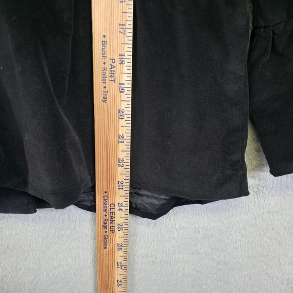 Style and Co Blazer Womens 12 Black Corduroy Stretch Peplum Preppy Cropped Y2K - Picture 7 of 12
